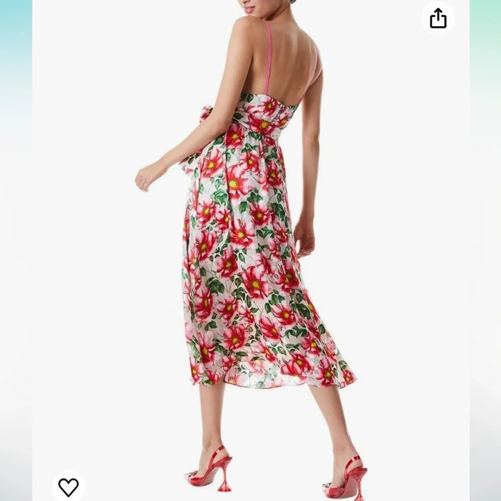 NWT Alice and Olivia Samantha Cowl Neck Midi Dress Silk and viscose - Picture 3 of 6